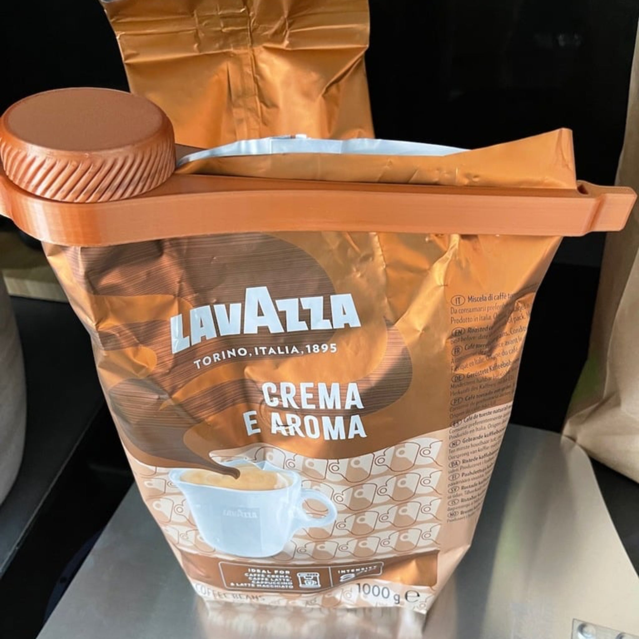 Herbruikbare koffiezak clip