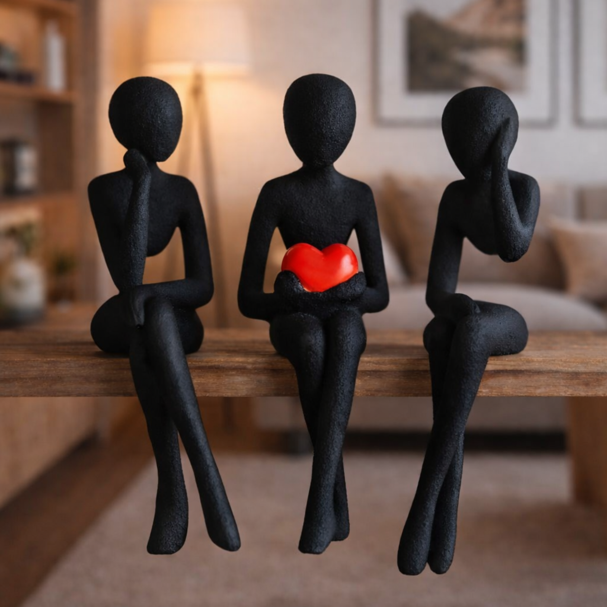 NOBody Shelf Set – Minimalistische Figuren met Hart